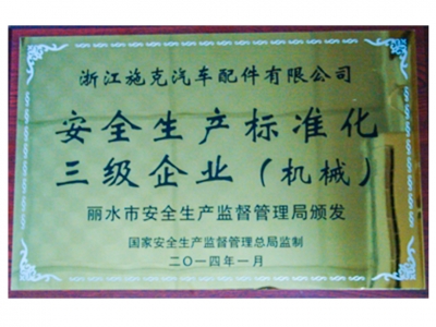 安全生产标准化三级企业（机械）